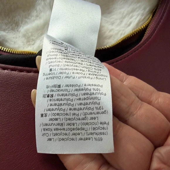 GANNI Burgundy Leather Shoulder and Crossbody Bag - Picture 13 of 15